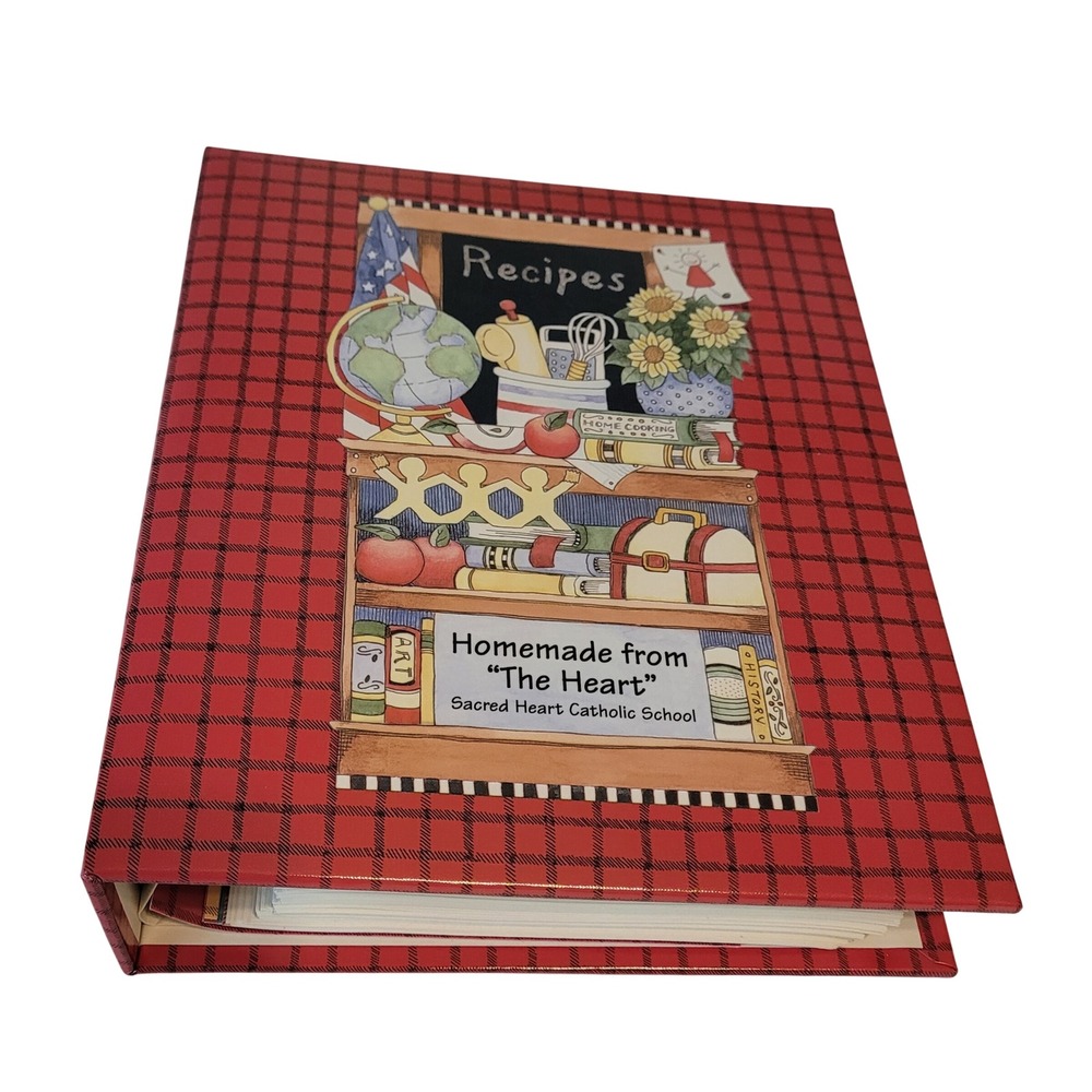 Homemade from The Heart Cookbook Sacred Heart School Red Plaid 2006 Conroe Texas